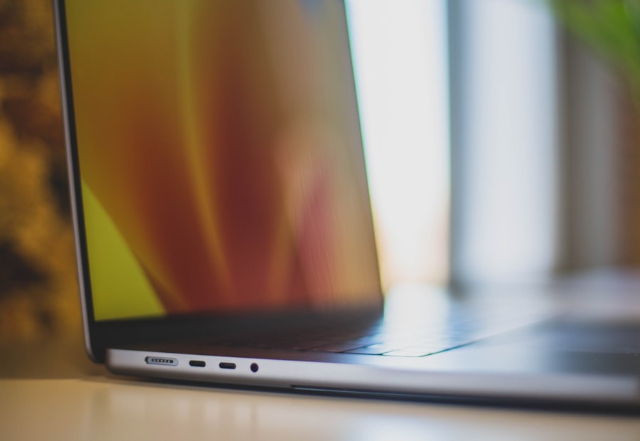 Laptop on a desk