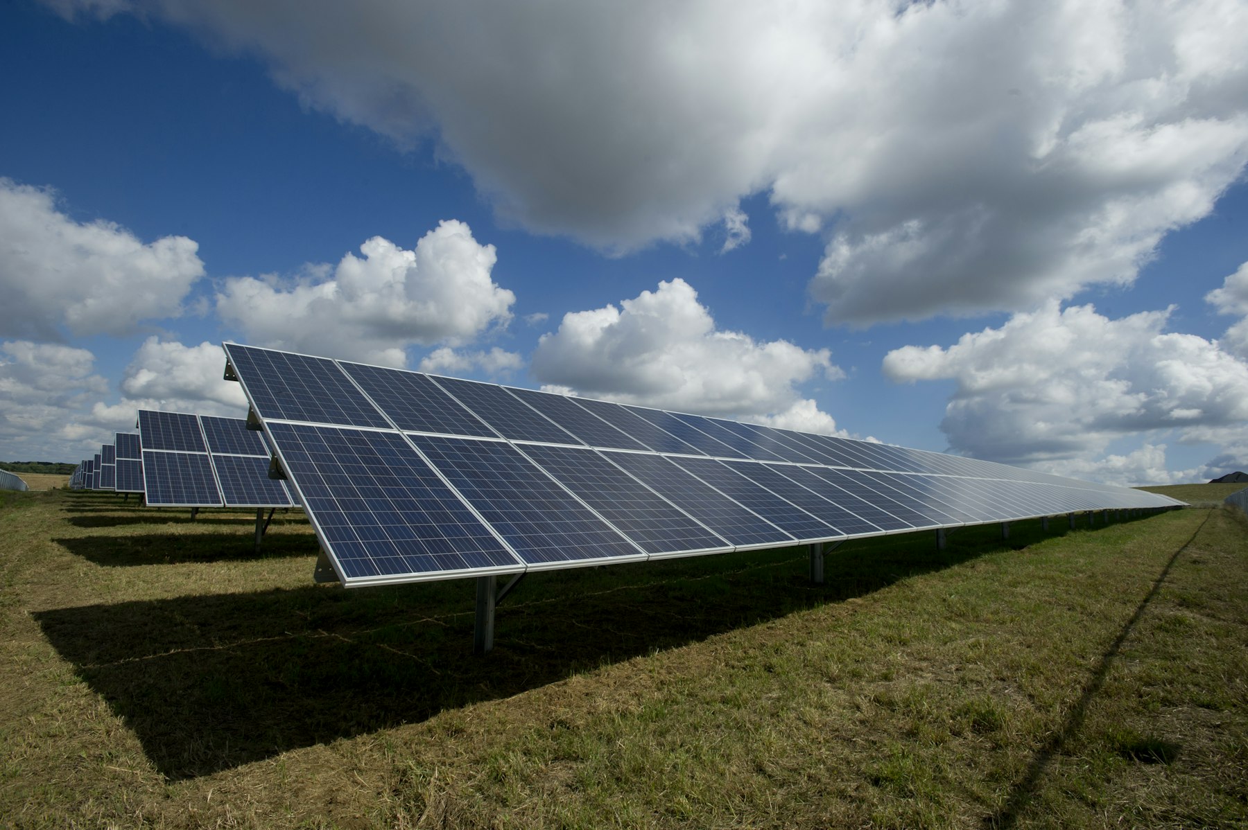 Solar array at horizon